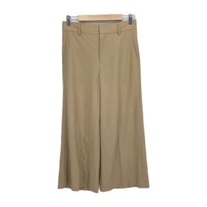 Vince Womens Trousers Culottes High Rise Crop Wide Leg Wool Stretch Tan Size 6
